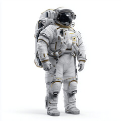 Fototapeta premium Advanced Spacesuit Design for Future Space Exploration , white background cut out PNG