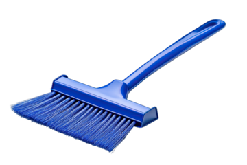 Blue cleaning brush with long handle