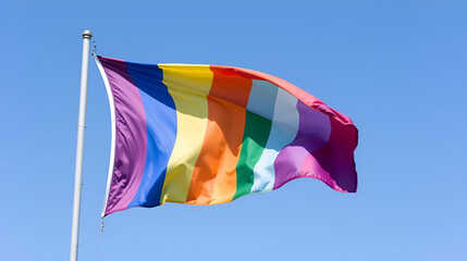 The Rainbow Flag Fluttering Proudly, Symbolizing the Strength of the LGBT Community. created with