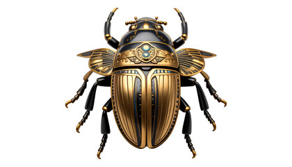 Ornate golden beetle illustration