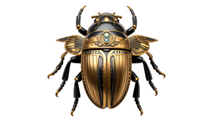 Ornate golden beetle illustration
