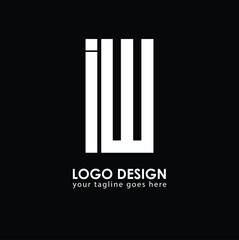 IW IW Logo Design, Creative Minimal Letter IW IW Monogram