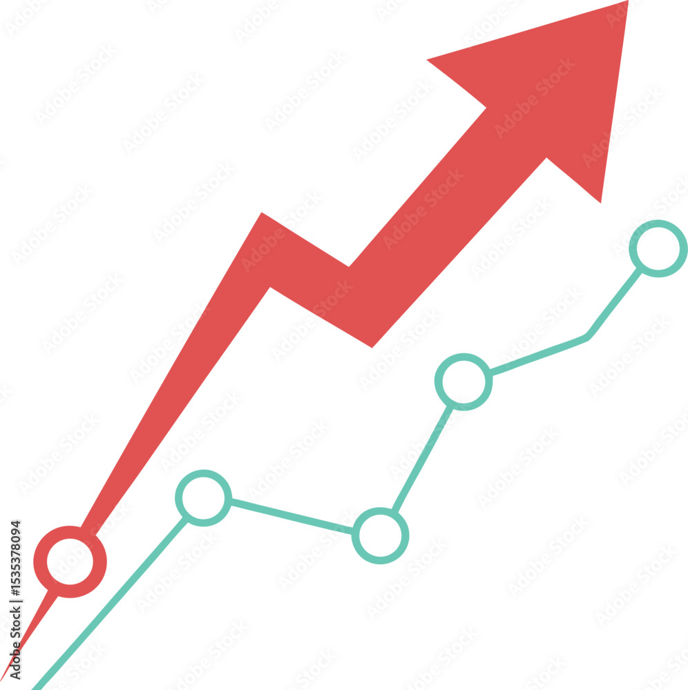 Poster informative business chart with data visualization and graphs