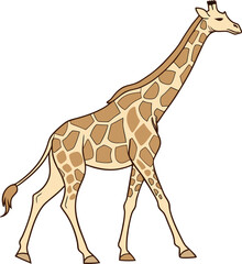 Obraz premium Elegant giraffe illustration vector design for print and web