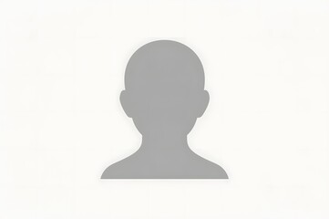 Gray silhouette of a person's head and upper torso