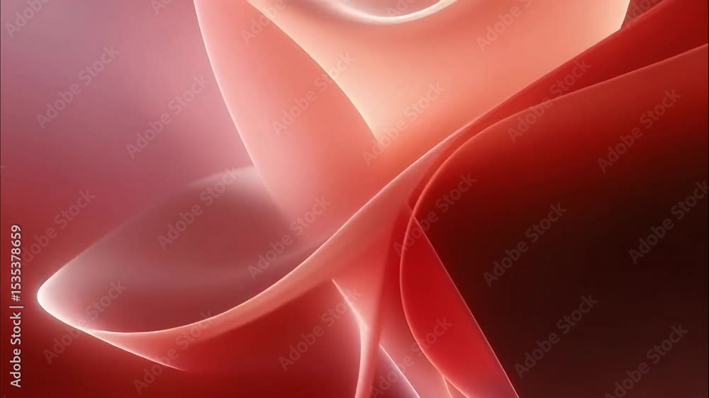 Poster abstract red curves creating a bright, swirling pattern background