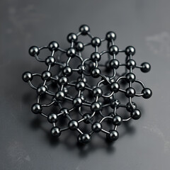 A carbon allotrope featuring a single layer of atoms organized in a hexagonal lattice showcasing its unique nanostructural properties
