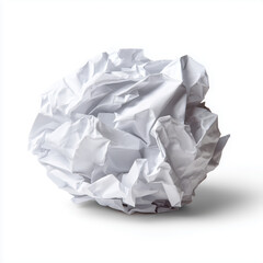 Crumpled Paper Ball - Simple Graphic Design , white background cut out PNG