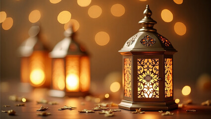Obraz premium christmas lantern with candles