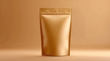 Gold-colored resealable pouch packaging.