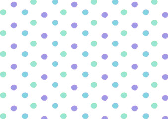 背景　手書き風水玉ドット　青系