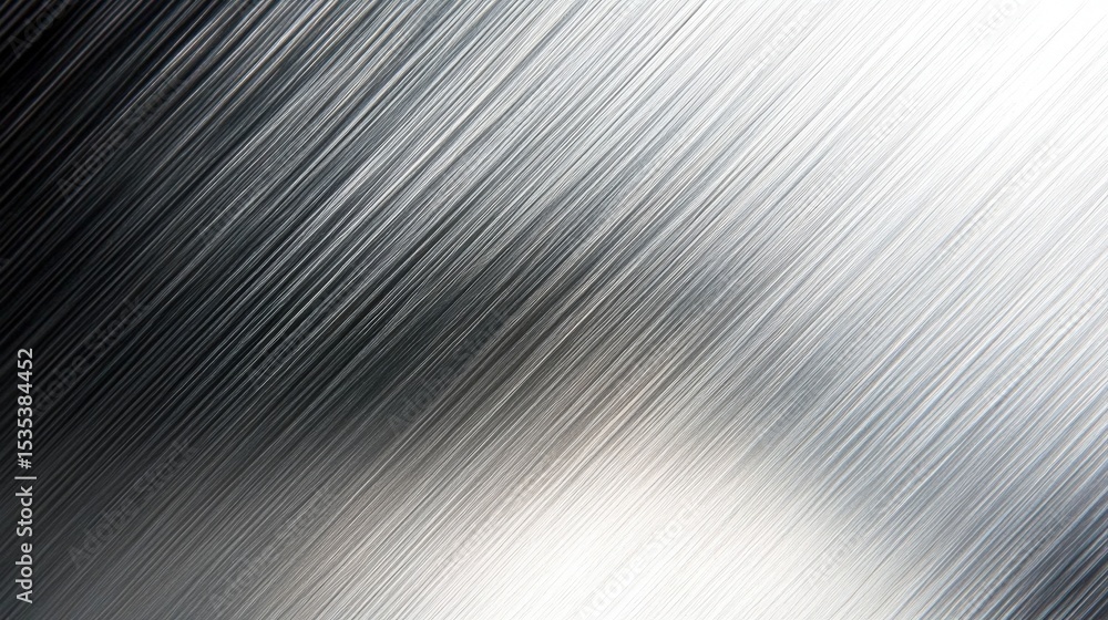 Poster close-up of a metallic brushed texture with diagonal lines, creating a sleek and reflective surface.