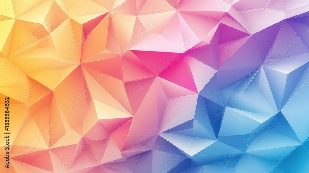 Poster futuristic and intricate, this low poly geometric shapes background adds depth and a tech-inspired e