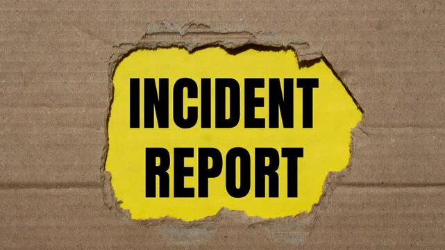 Conceptual incident report word symbol