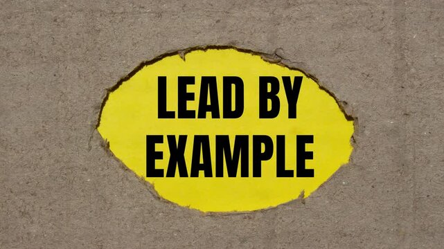 Conceptual lead by example symbol