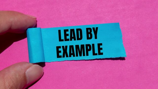 Conceptual lead by example symbol