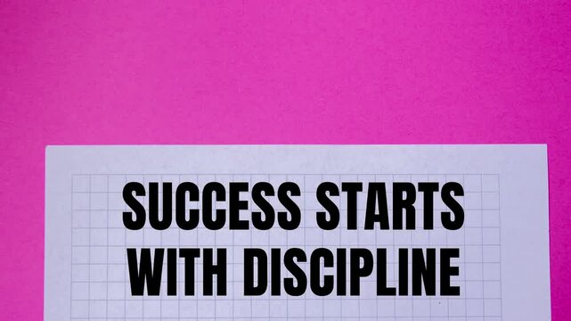 Conceptual success starts with discipline symbol