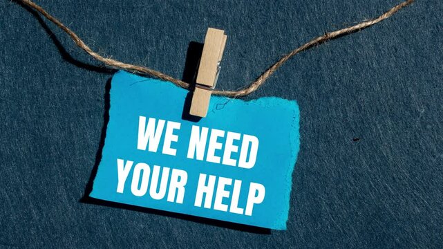 Conceptual we need your help symbol
