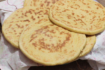 Traditional Moroccan Bread Close Up