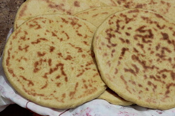 Traditional Moroccan Bread Close Up