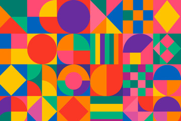 Vibrant Geometric Pattern Design Colorful Abstract Background