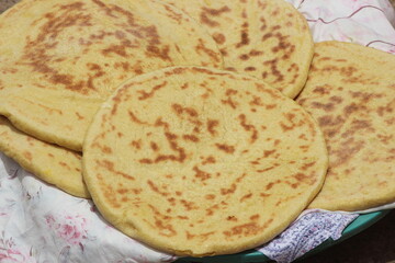 Traditional Moroccan Bread Close Up