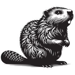 vector illustration of a squirrel