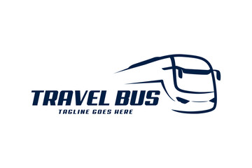bus travel logo design vector