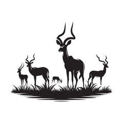 Naklejka premium silhouette of a deer