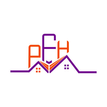PFH Real State logo design, PFH simple and modern logo. PFH luxurious alphabet design