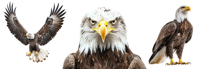 Set Eagles Isolated Transparent Background