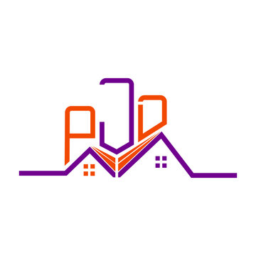 PJD Real State logo design, PJD simple and modern logo. PJD luxurious alphabet design