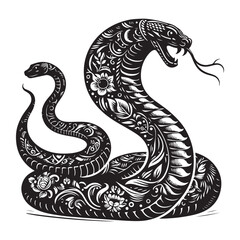 black and white snake