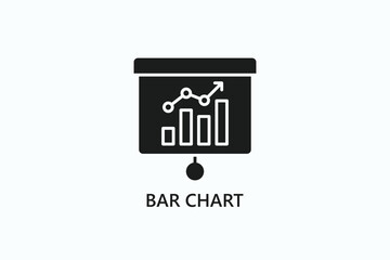 Bar Chart Icon Or Logo Isolated Illustration