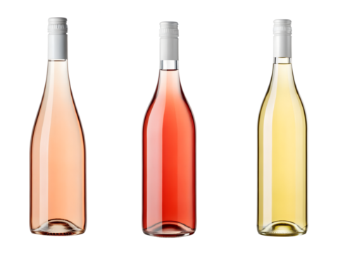 Wine bottle isolated on transparent background