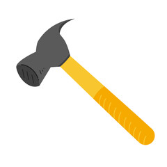 hammer hand tools illustration in flat design style