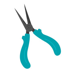 pliers tool flat vector illustration