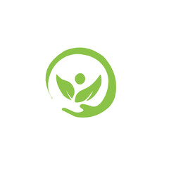 green human character ecology logo