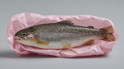 Environmental impact of plastic on fish abstract display modern art gallery artistic viewpoint