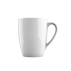 White ceramic mug with handle