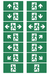 Emergency Exit sign inspired by European standards