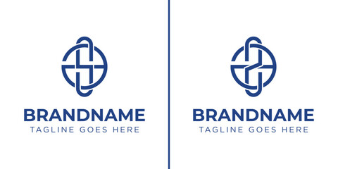 Letters AS and AZ Monogram Saturn Logo, suitable for any business with AS SA AZ ZA initials