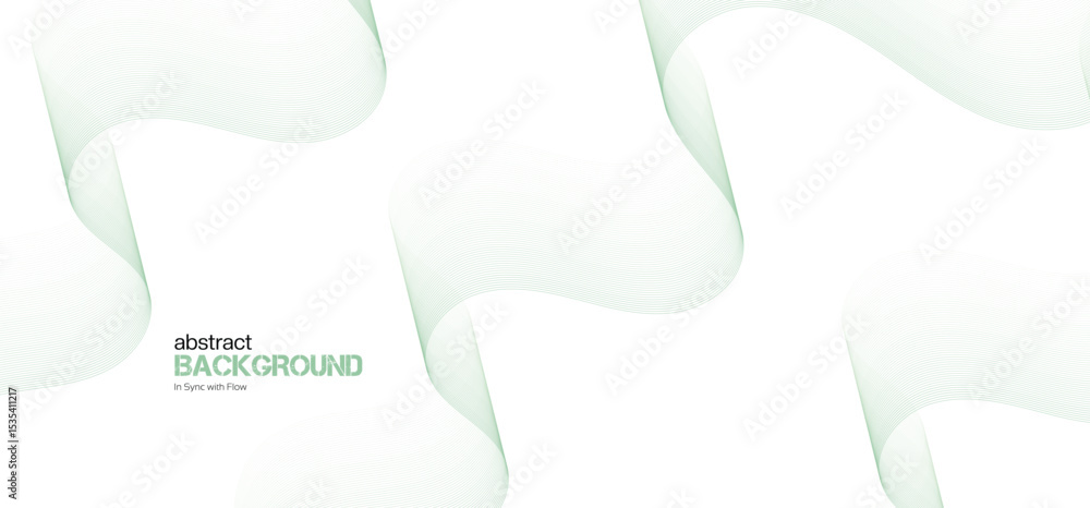 Poster abstract minimalist gradient ribbon wave on white background. minimalist background and design eleme