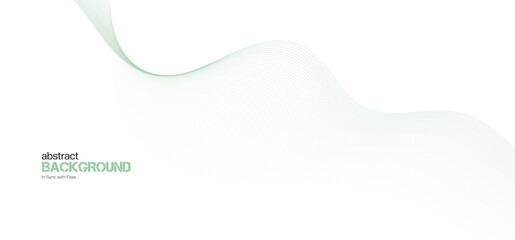 Abstract minimalist gradient ribbon wave on white background. Minimalist background and design element for pattern, poster and banner