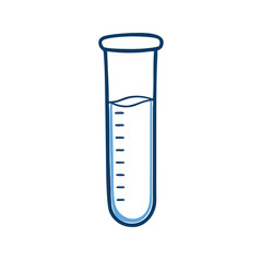 Test tube icon, ideal for laboratory analysis and medical research in healthcare settings