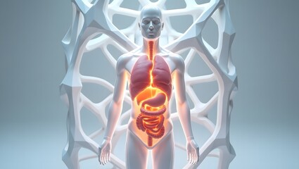 Human anatomy internal organs 3d model