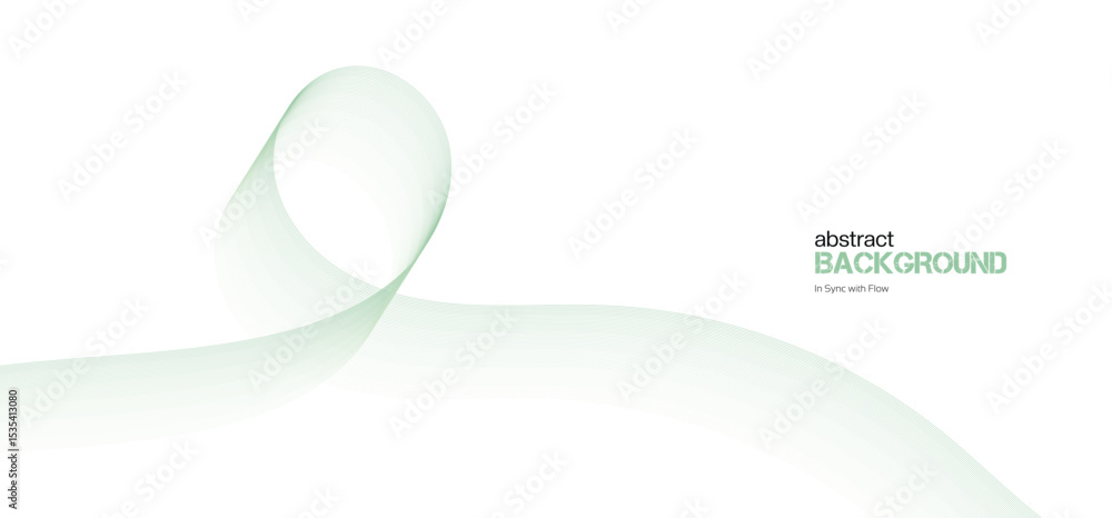 Aufkleber abstract minimalist gradient ribbon wave on white background. minimalist background and design eleme
