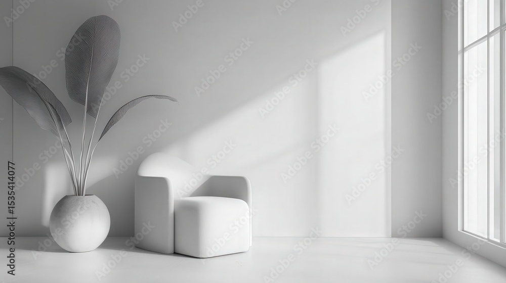 Poster the clean and minimalistic studio offers a simple backdrop, perfect for showcasing products in a var