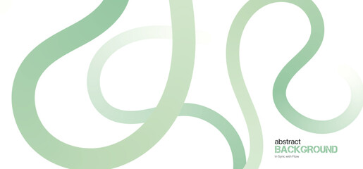 Abstract Color Lines with minimalist Gradient on a White Background. Vector Curved Shapes - Design Elements for Pattern and Posters. 3D Wave Doodle Ribbons