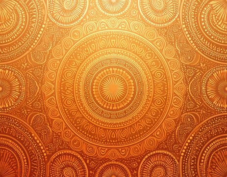 Ornamental Gold Circle Pattern Background